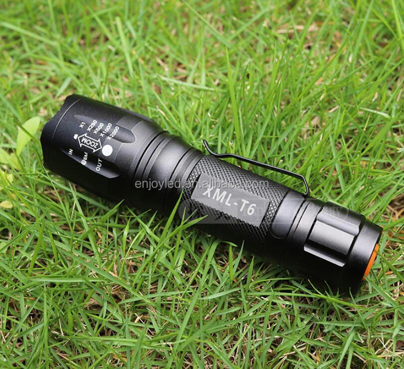 T6 1000lumens aluminium alloy waterproof torch adjustable tactical flashlight