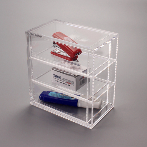 Organizador de gaveta de mesa pequeno Lucite personalizado