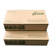 Natural bamboo fiber facial tissue