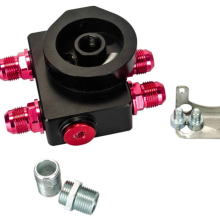 Jagrow Performance AN8 AN10 Oil Filter Sandwich Adaptor with Thermostat