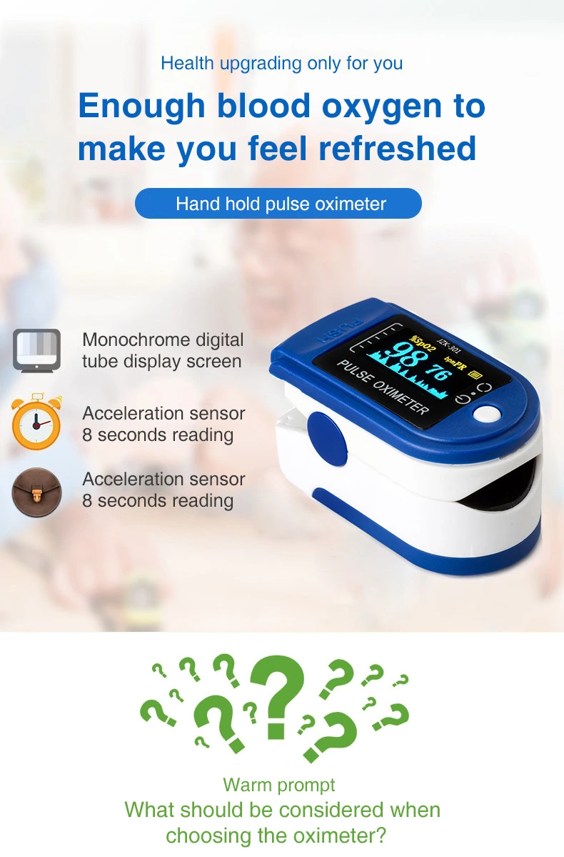 OLED Digital Display Oximetro Rechargeable Fingertip Pulse Oximeter