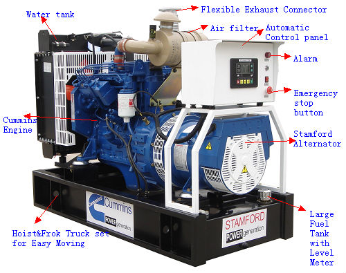 Water cooled 25 kw diesel generator with Cummins engine