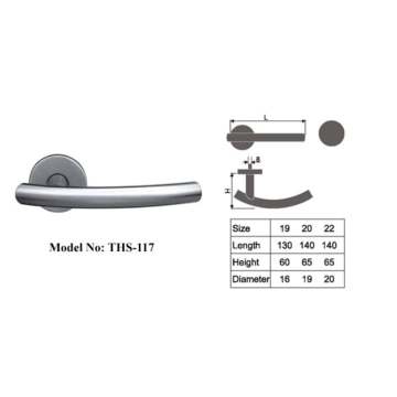 Round Rode Tube Door Lever