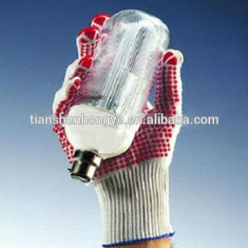 Industrial cotton PVC dots gloves , dots working gloves