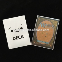 Flat plastic trading card sleeves for game card protector