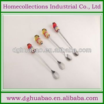 stainless steel fork with polyresin handle