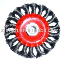 single section brush standard twisted with thread