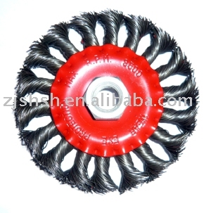 single section brush standard twisted with thread