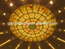 Stained glass technique and interior glass type stained glass decorative roof ceiling dome