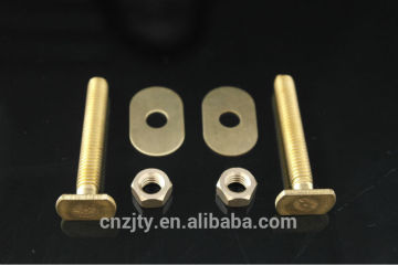 flat/pan head bolt,Toilet bolt brass bolt with gasket and nut