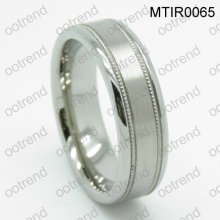 Women and men titanium rings with Braided design in tow sides