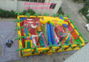 Fun Land plane Theme Inflatable Fun City CE Commercial factory price