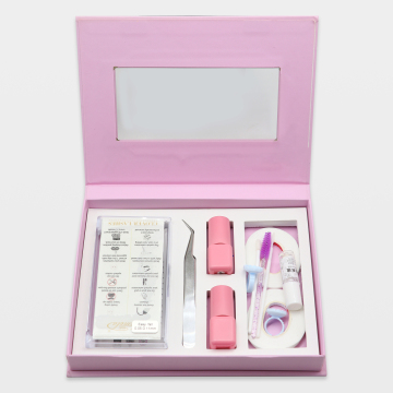 Professional Mink Eyelash Extensions Kit with Glue and Tweezers