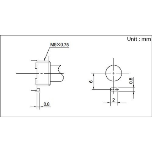 Potensiometer artikulasi poros logam tipe 9