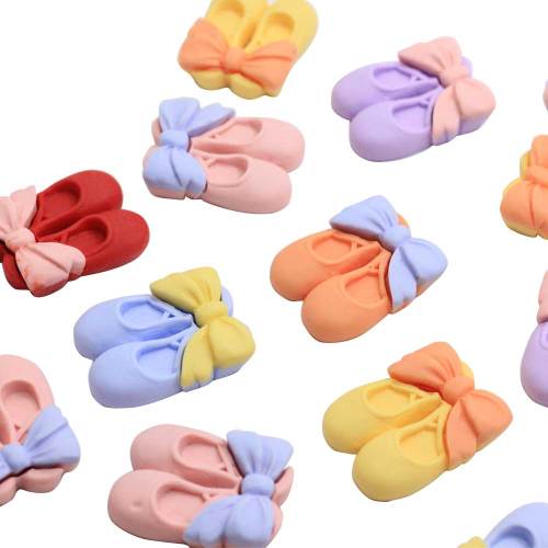 28mm kawaii hars balletschoenen miniatuur kunst plaksteen cabochon DIY ambachtelijke decoratie