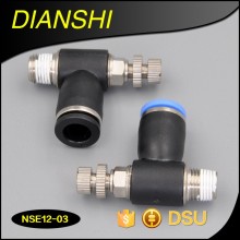 NSE12-03 Plastic hose connector speed controllers throttle valve