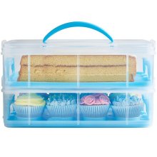 3 tier cupcake carrier plastic cupcake storge box 36pcs cupcake container