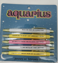 FEMA Gold Pen Set with Aquarius Theme