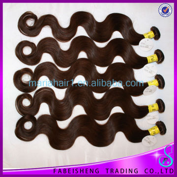 wholesale peruvian body wave hair extension color 4# alibaba express shipping