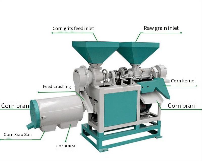 Cheap 3 Output Sizes Maize Processing Machine Corn Milling Machine Maize Grit Making Machine