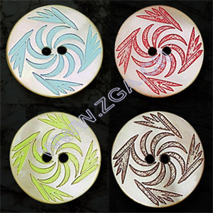 River Shell Button with laser logo ,nature button,clothes button