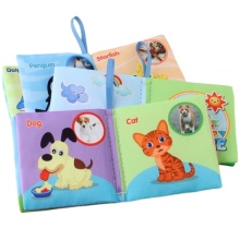 Early Childhood Learning: English Animal and Vehicle Cognition Cloth Book for Babies