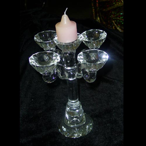 Handmade Crystal Candle Holder (KS27012)