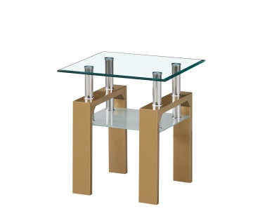 Modern Living Room Square Glass End Table
