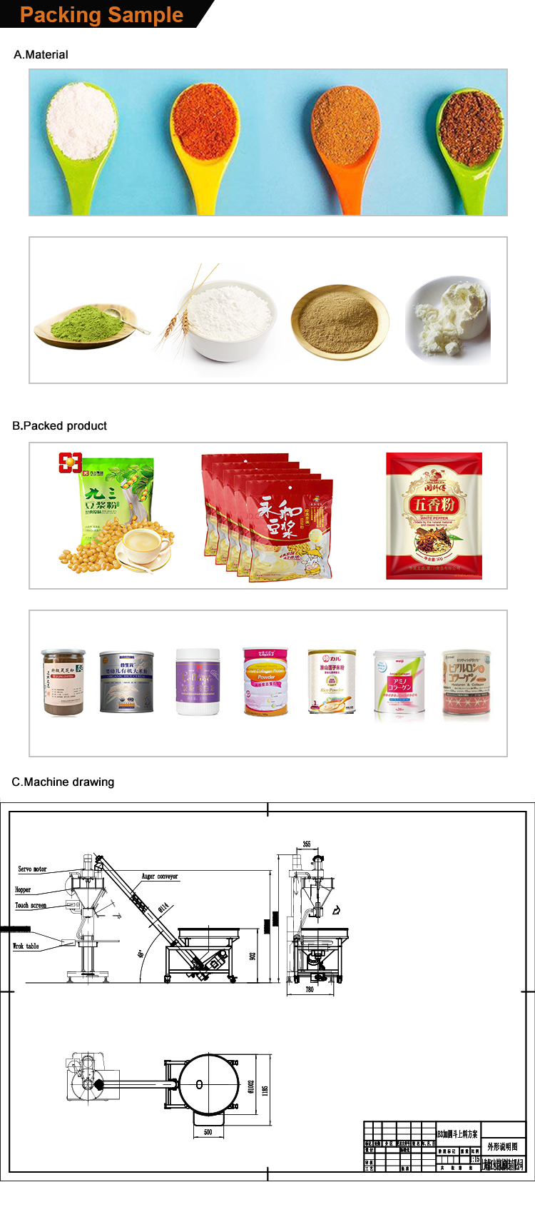 Shanghai Hot Sale Various Kinds of Dry Powder Filling Packing Machine