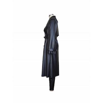 Schwarze PU -Windbreaker von Frauen