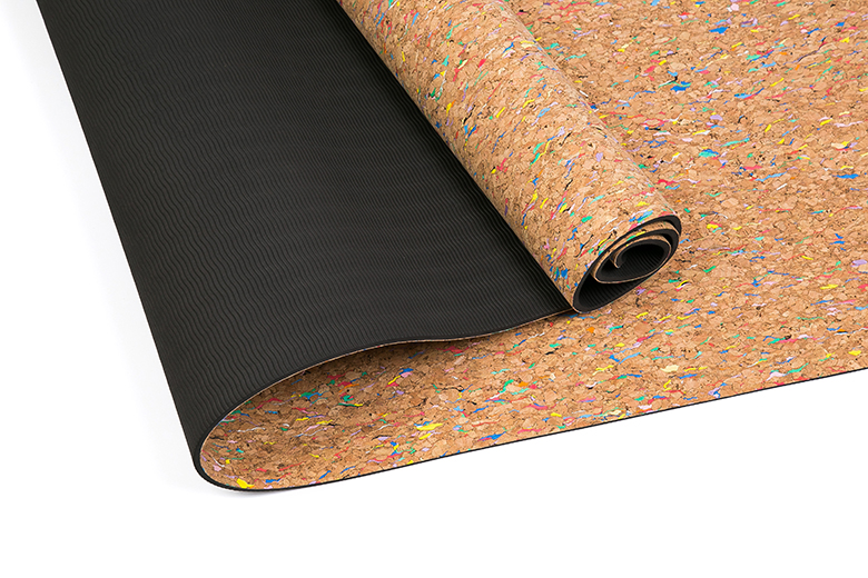 2021 factory direct Design OEM eco-friendly 6mm custom tpe cork rubber yoga mat with double side