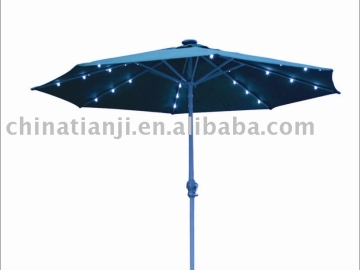 Alu. Umbrella with Solar Light