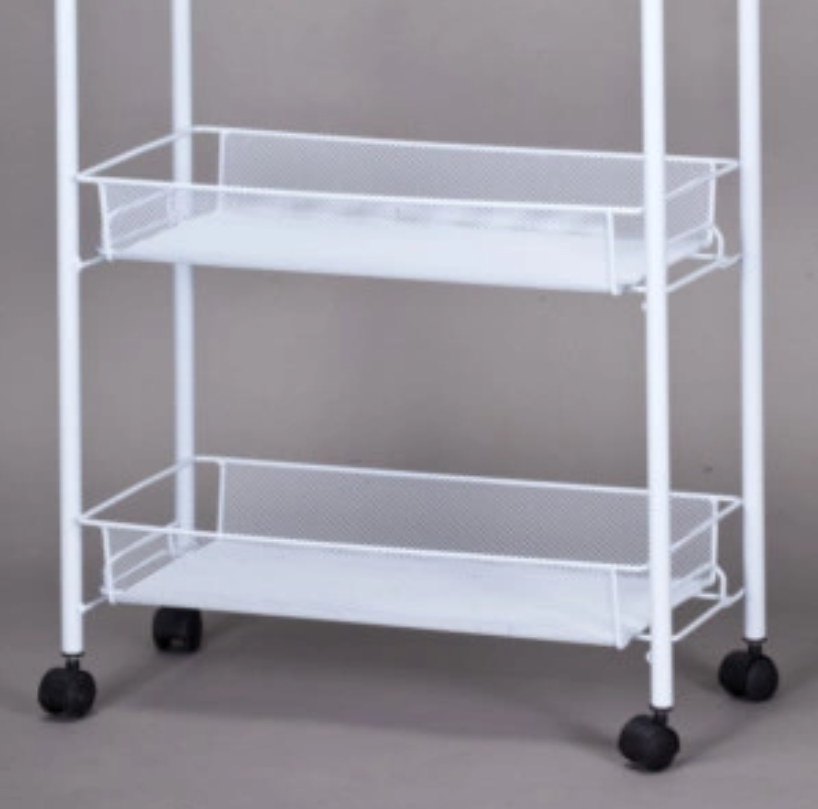 Movable bathroom storage trolley