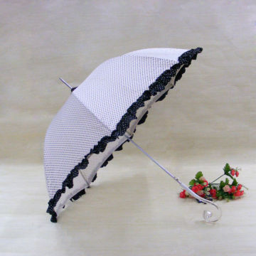 European style straight umbrella with flower laceXC-812