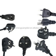 Customizable Stage Lighting Power Cords with EU, AU, UK, and US Plugs