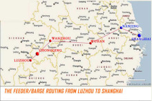ROUTING FROM CHONGQING TO SHANGHAI  BY YANGTZE RIVER
