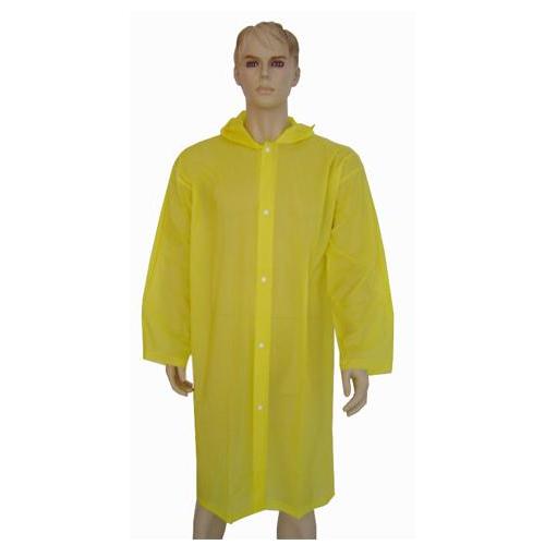 Yellow EVA Fashionable long raincoat