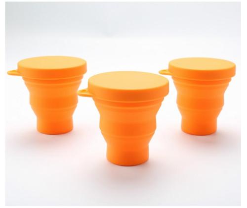 Eco-friendly Portable Silicone Coffee Cup dengan tutup