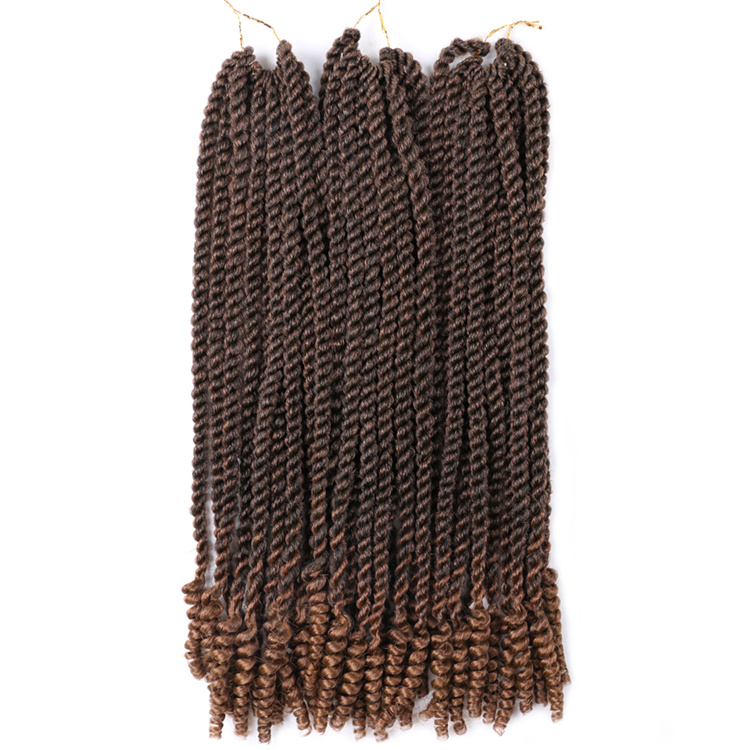Pre-twisted Soft Coily ends Senegal Twist Crochet Braids Curly