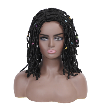 wholesale heat resistant Butterfly Locs Crochet wigs twisted braided wigs for black women Long and medium synthetic hair wigs