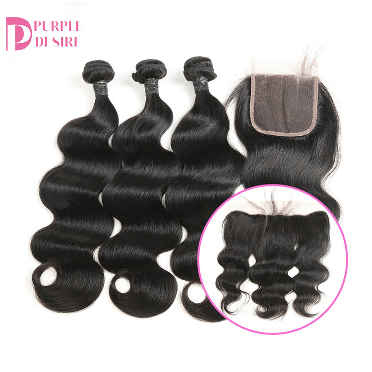 Luxefame Brazilian Hair Piano Color P8/613 3 Bundles Straight Wave Ombre Blonde Human Hair Weave Ash Brown Hair With Highlight