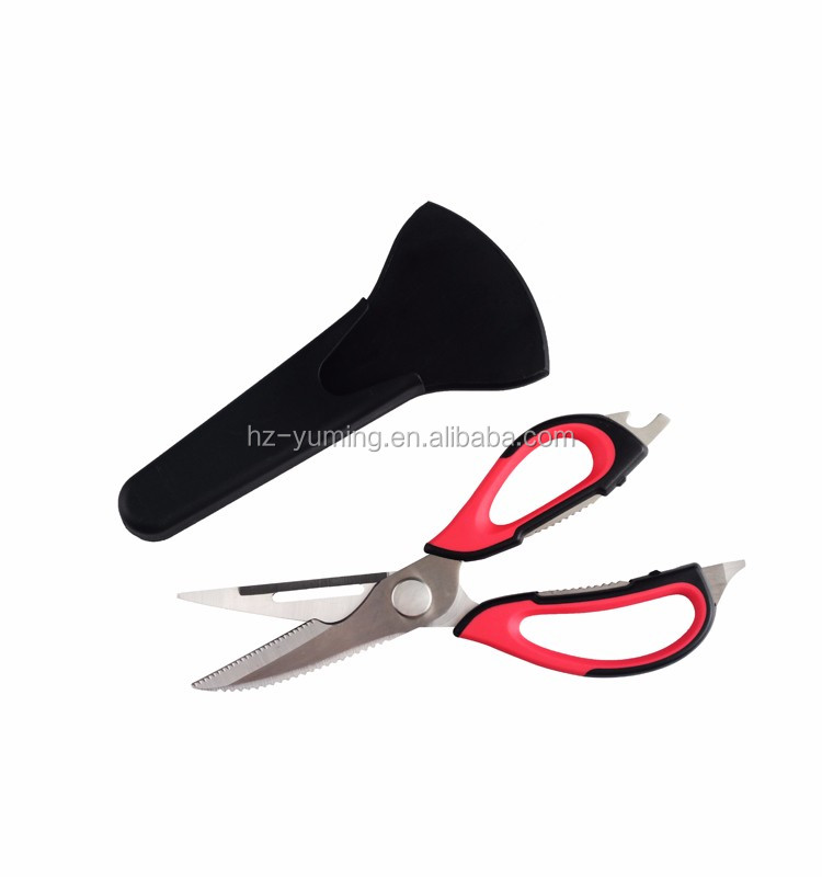 7 in 1 multi-function kitchen fish cutting scissors with magnet