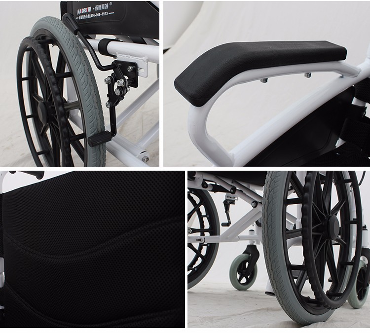 18 寸 宽座 残疾人 折叠 手动轮椅