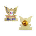 Insignias militares personalizadas de águila dorada de metal esmaltado