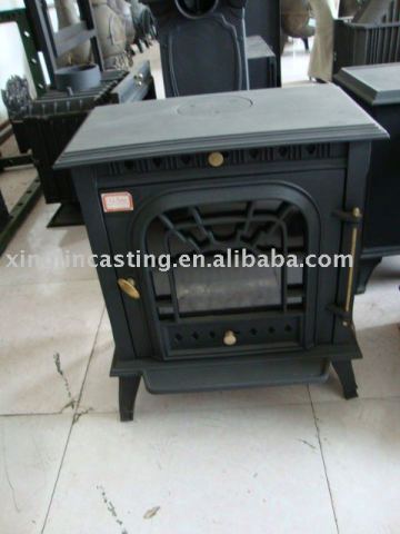 indoor wood burning fireplace( freestanding)