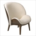 Fauteuil HUG chair by solid wood frame