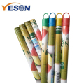 bright color conspicuous floor broom wooden stick