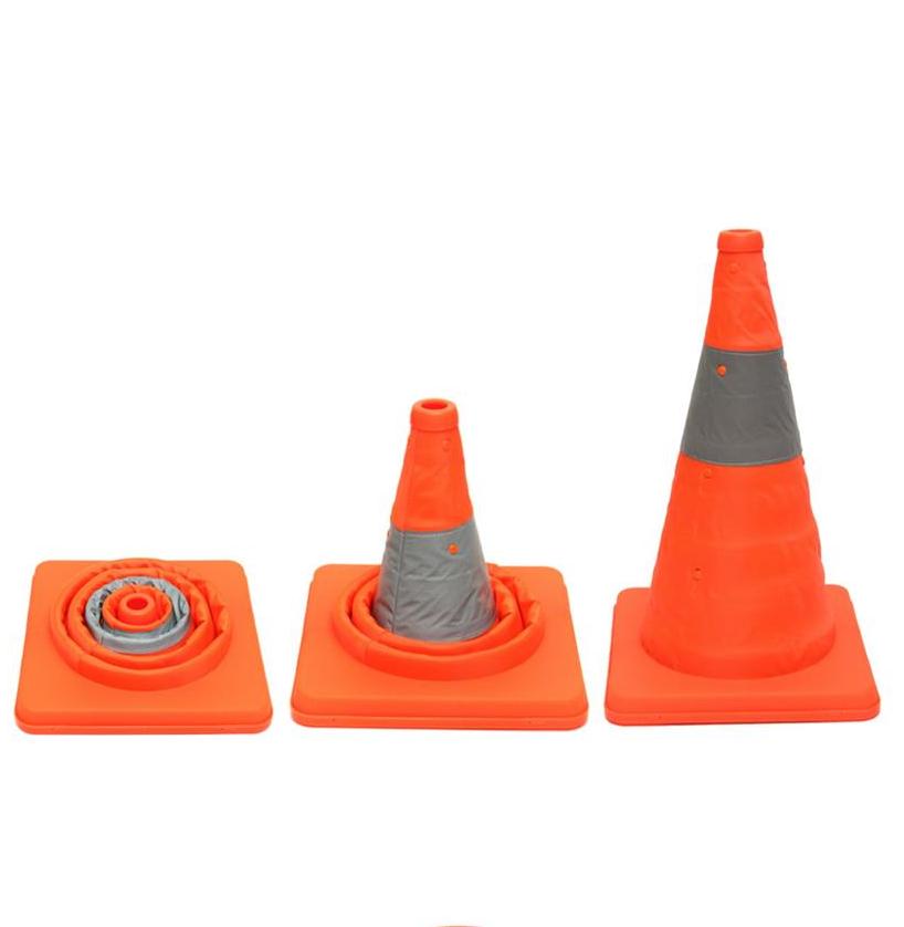 2021 New Products Collapsible Retractable Orange PVC Plastic Safety Traffic Cones