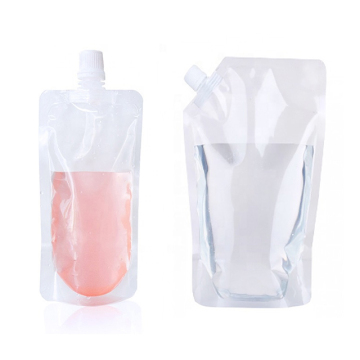 Transparent Screw Spout Portable Travel Flask Water Bag