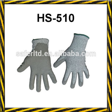 PU cut resistant gloves, CE standard cut resistant gloves